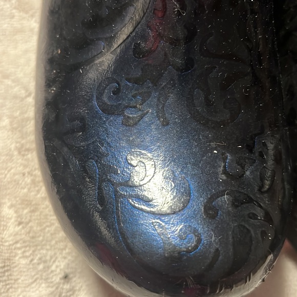 Navy blue with black accent design patent Dansko clogs, size 38 (7.5) - Picture 4 of 8